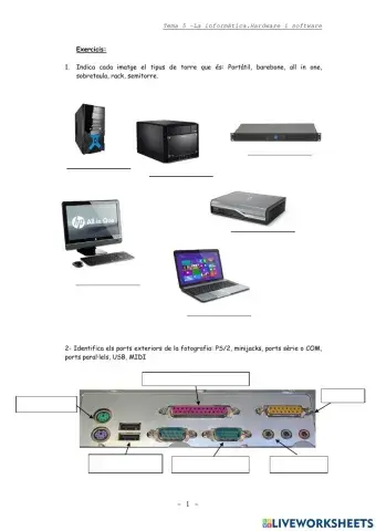 Activitats sobre el hardware