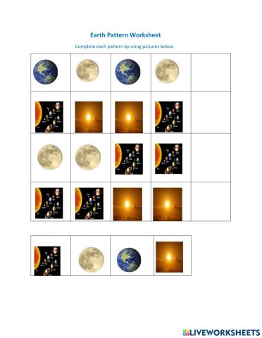 Earth Pattern Worksheet