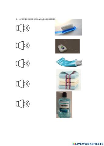 Fichas interactivas higiene personal