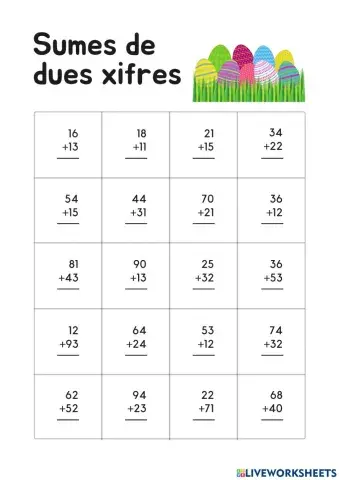 Sumes dues xifres 1r