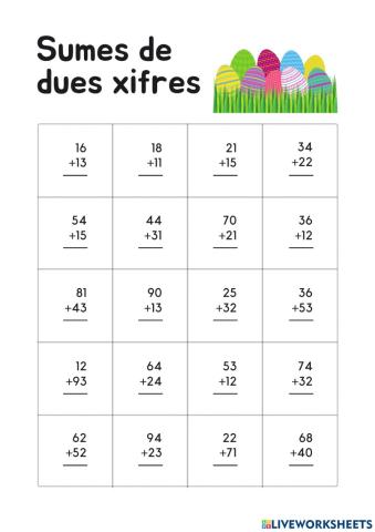 Sumes dues xifres 1r