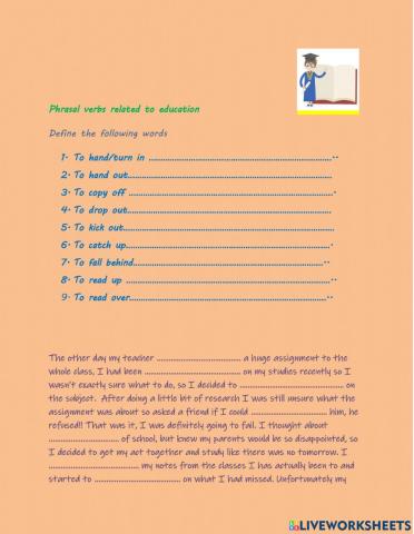 Phrasal verbs education