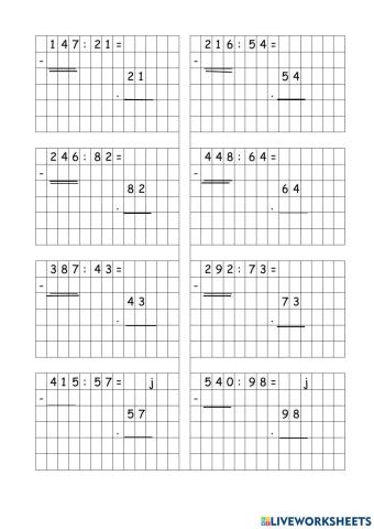 Kirjalik jagamine kahekohalise arvuga