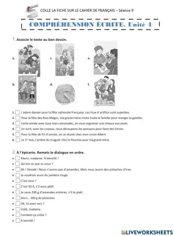C. Écrite Renforcement Les achats et les fêtes- 1º ESO