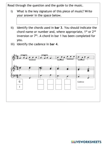 AH Music Identify Chords and Cadences 3