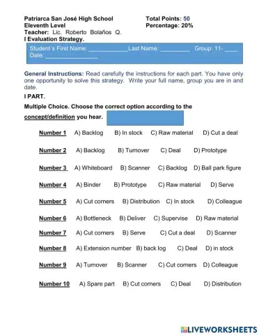 I 11th evaluation strategy. developing