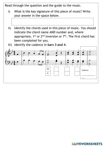 AH Music Identify Chords and Cadences 5