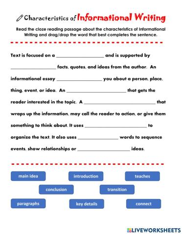 BES-Informational Writing Characteristics