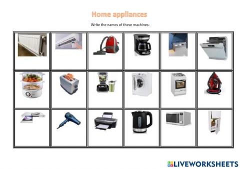 Home appliances and Irregular verbs