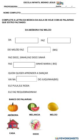 Atividade de português