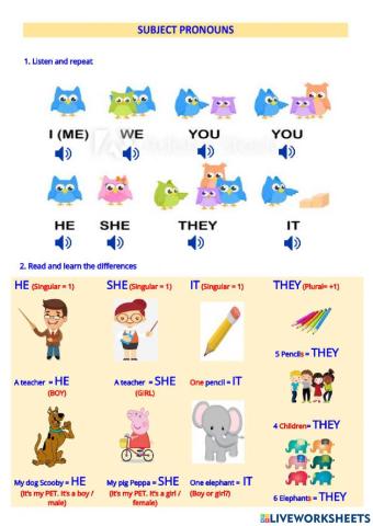 Personal Pronouns