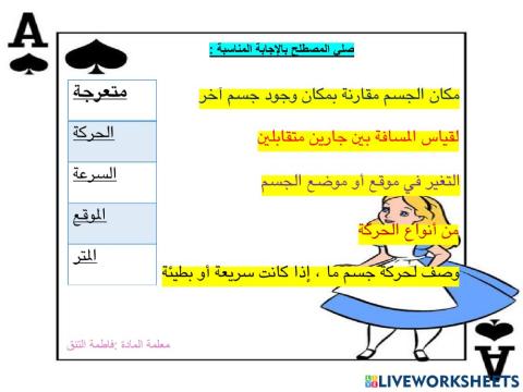 الوقع و الحركة