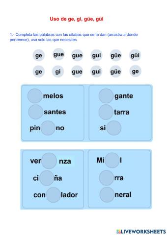 Actividad semana 4 gue-gui-güe-güi