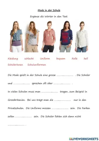 Mode in der Schule
