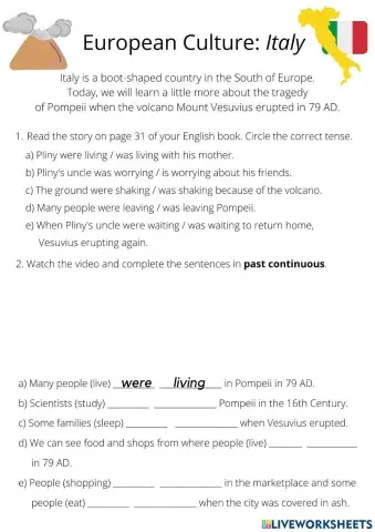 Pompeii: Past Continuous