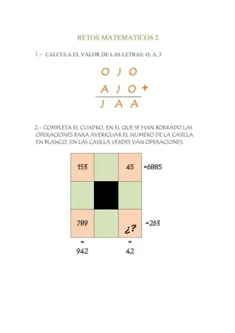 RETOS MATEMÁTICOS 2