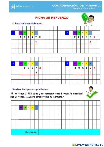 Multiplicación con una cifra