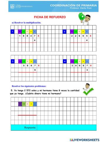 Multiplicación con una cifra