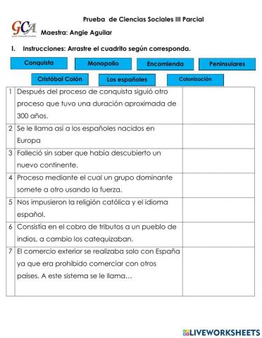 Prueba final 4to ccss