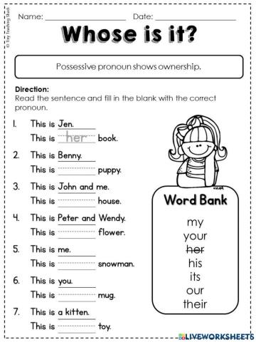 Possessive Pronouns