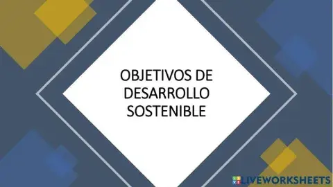 Objetivos de Desarrollo Sostenible