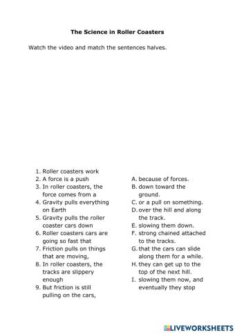 The Forces in Roller Coasters