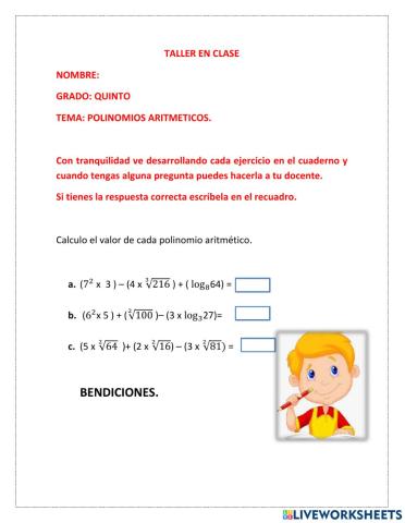 Polinomios aritmeticos