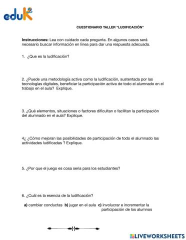 Examen ludificación
