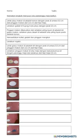 Menyusun Peranggu Meja