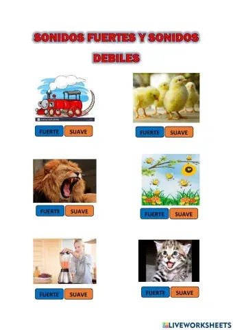 Sonidos fuertes y sonidos debiles