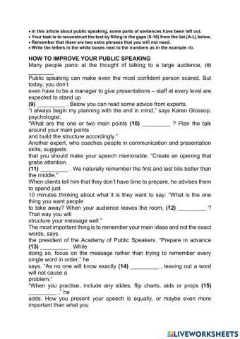 How to Improve Your Public Speaking