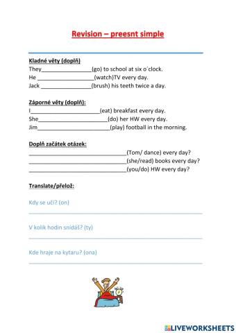 Revison - present simple