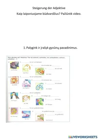 Steigerung der Adjektive Teil 1