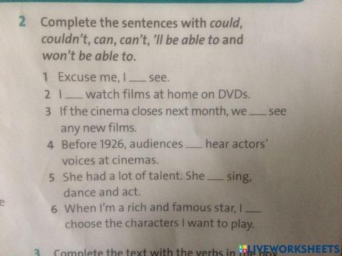 Could-can-will be able to