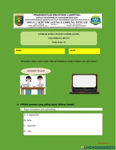 LKPD Gelombang Bunyi