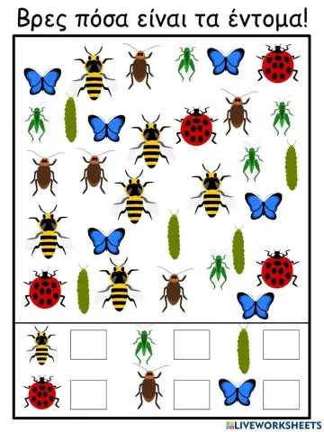 Βρες πόσα είναι τα έντομα!