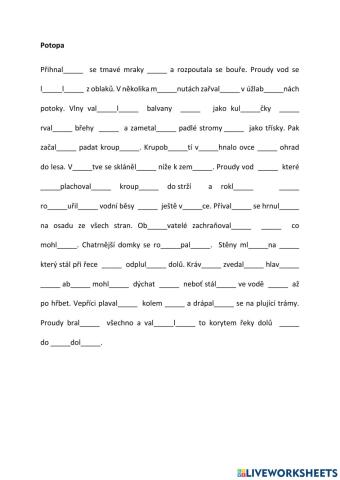 Pravopisné cvičení