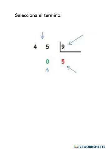 Términos de la división