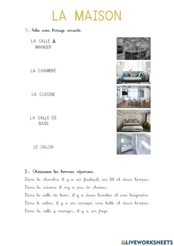 Les pièces de la maison