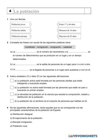 La población, vivir en sociedad