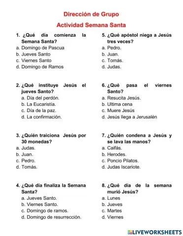 Actividad dirección de grupo