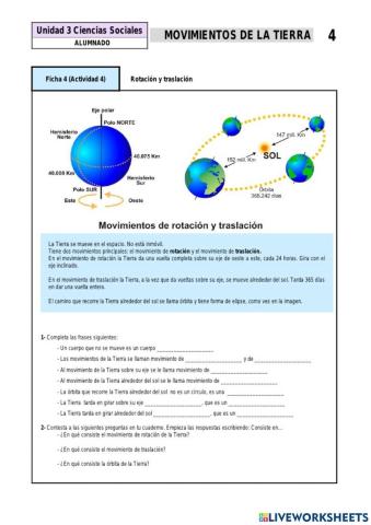Los movimientos de la Tierra