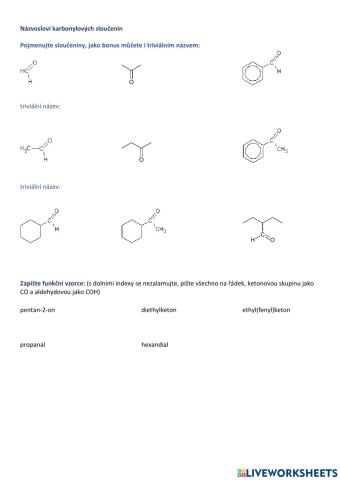 Názvosloví karbonylových sloučenin