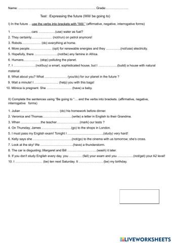 Future: Will and Going to