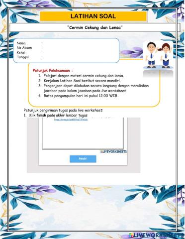 LKPD Cermin dan Lensa Cekung-Cembung