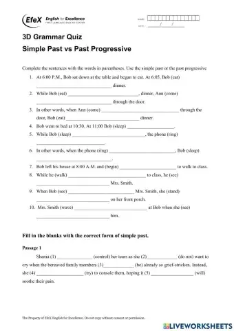 Efex, IE 3D Grammar Quiz