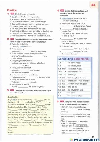 Past Simple of BE. There was, there were