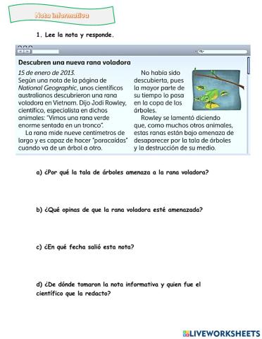 Nota informativa