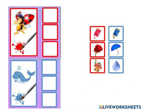 Los colores rojo y azul