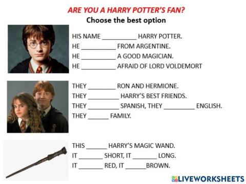 Harry Potter - Verb To Be